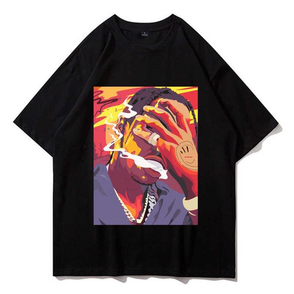 t shirts men streetwear oversize t shirt hip hop funny graphic print t-shirt harajuku cotton loose short sleeve tshirt 210527, White;black
