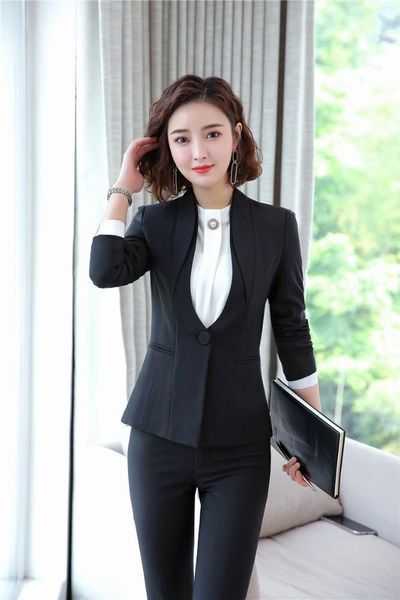 formal uniform designs pantsuits women business work wear with pants and blazer coat autumn winter ol styles blazers women's two piece, White
formal uniform designs pantsuits women business work wear with pants and blazer coat autumn winter ol styles blazers women's two piece, White