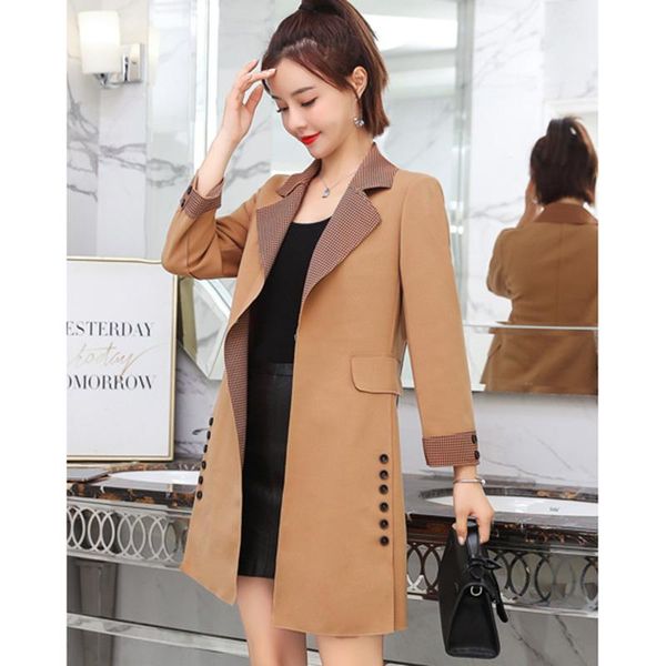 women's trench coats women long windbreaker korean autumn winter retro overcoat blazer camel plus size coat casual outerwear, Tan;black
women's trench coats women long windbreaker korean autumn winter retro overcoat blazer camel plus size coat casual outerwear, Tan;black