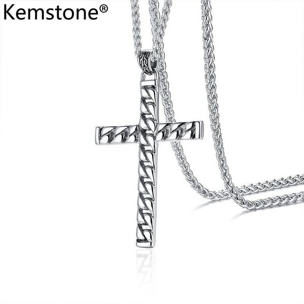 pendant necklaces kemstone trendy stainless steel silver plated hollow-out cross necklace jewelry gift for men
pendant necklaces kemstone trendy stainless steel silver plated hollow-out cross necklace jewelry gift for men