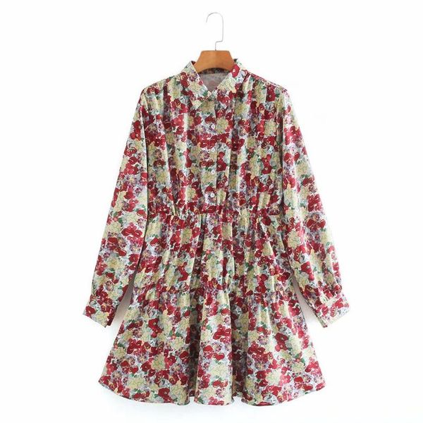 casual vintage floral long sleeve dress turn down collar waist slim printed mini party women above knee nx9871 dresses, Black;gray
casual vintage floral long sleeve dress turn down collar waist slim printed mini party women above knee nx9871 dresses, Black;gray