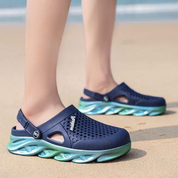 selling men womens trainer sports size cross-border summer slippers thick-soled beach shoes couple hole shoe outdoor baotou sandals code:25l, Black
selling men womens trainer sports size cross-border summer slippers thick-soled beach shoes couple hole shoe outdoor baotou sandals code:25l, Black