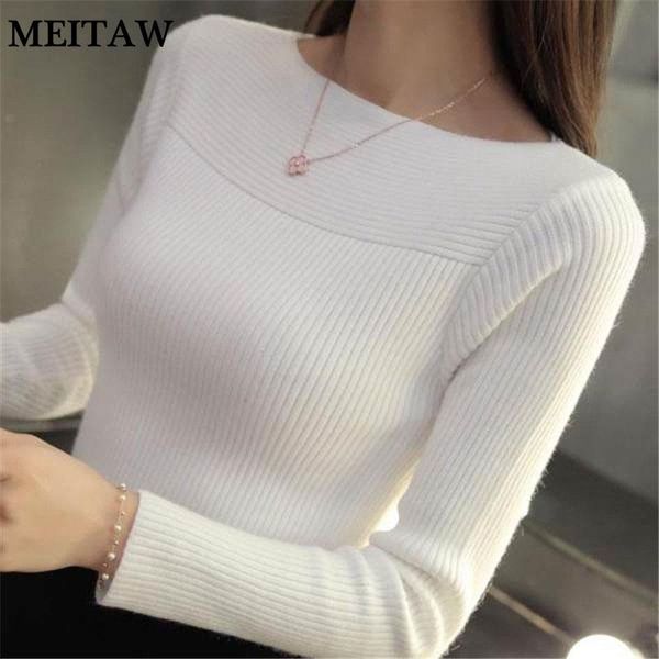 women's sweaters women pullover sweater casual long sleeve slim knitted autumn winter elegant slash neck korean, White;black
women's sweaters women pullover sweater casual long sleeve slim knitted autumn winter elegant slash neck korean, White;black
