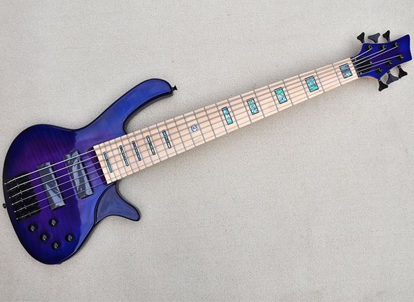 6 strings purple electric bass guitar with active circuit,,burl maple veneer,maple fretboard
6 strings purple electric bass guitar with active circuit,,burl maple veneer,maple fretboard