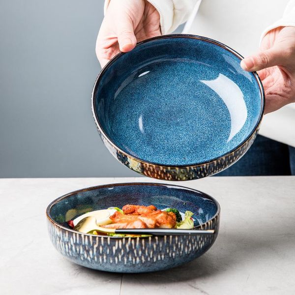 lingao creative blue dish bowl household nordic croquet 7-inch soup salad round deep bowls
lingao creative blue dish bowl household nordic croquet 7-inch soup salad round deep bowls