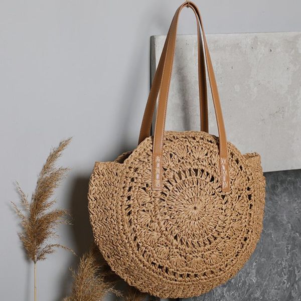 evening bags fashion women summer straw woven hollow out round shoulder crossbody messenger bag casual ladies beach vacation tote handbags 
evening bags fashion women summer straw woven hollow out round shoulder crossbody messenger bag casual ladies beach vacation tote handbags