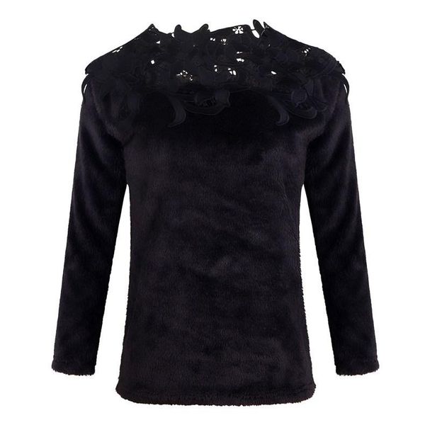 women's sweaters 2021 autumn black lace patchwork sweater casual o-neck cashmere pullover long sleeve knitting, White;black
women's sweaters 2021 autumn black lace patchwork sweater casual o-neck cashmere pullover long sleeve knitting, White;black