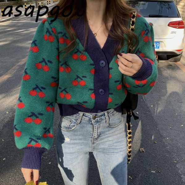 vintage chic pull femme v neck cherry jacquard cardigan coat winter loose knitted sweaters puff long sleeve fashion sweet 210429, White
vintage chic pull femme v neck cherry jacquard cardigan coat winter loose knitted sweaters puff long sleeve fashion sweet 210429, White