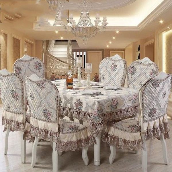 luxury european-style rrectangular dining table, tablecloth, chair cover, cushion set, exquisite lace, elegant home table cloth
luxury european-style rrectangular dining table, tablecloth, chair cover, cushion set, exquisite lace, elegant home table cloth