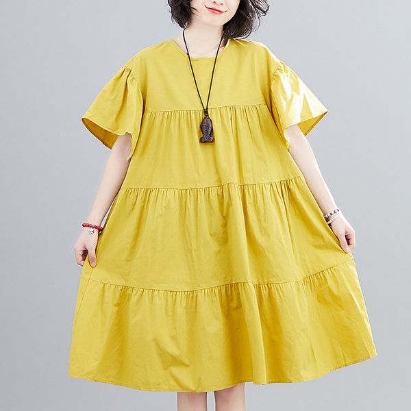 johnature summer korean solid color o-neck short sleeve dresses simple loose comfortable women patchwork fashion dress 210521, Black;gray
johnature summer korean solid color o-neck short sleeve dresses simple loose comfortable women patchwork fashion dress 210521, Black;gray