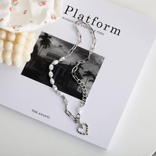 pendant necklaces sweet cool girl simple peach heart pearl metal patchwork necklace woman wind hip-hop fan hoodie chain, Silver
pendant necklaces sweet cool girl simple peach heart pearl metal patchwork necklace woman wind hip-hop fan hoodie chain, Silver