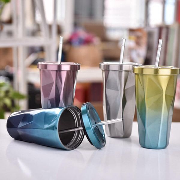 mugs colorful cute cup kawaii cups gradient color stainless steel straw special-shaped creative diamond large capacity
mugs colorful cute cup kawaii cups gradient color stainless steel straw special-shaped creative diamond large capacity