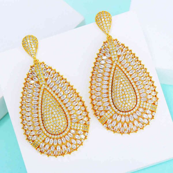 brand luxury bridal wedding big shiny pendant earrings full mirco paved crystal naija women girl daily earring fine jewelry, Silver
brand luxury bridal wedding big shiny pendant earrings full mirco paved crystal naija women girl daily earring fine jewelry, Silver