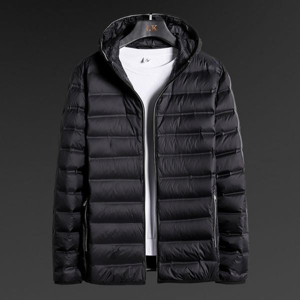 2021 new down men's hooded stand collar short large middle-aged lightweight thin et, Black
2021 new down men's hooded stand collar short large middle-aged lightweight thin et, Black