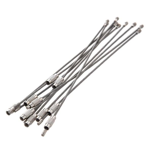 keychains 10 pcs stainless steel wire keychain cable key ring for outdoor hiking camping, Silver
keychains 10 pcs stainless steel wire keychain cable key ring for outdoor hiking camping, Silver