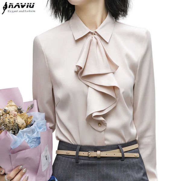 elegant women ruffle shirt formal long sleeve slim chiffon blouses office ladies plus size work 210604, White
elegant women ruffle shirt formal long sleeve slim chiffon blouses office ladies plus size work 210604, White