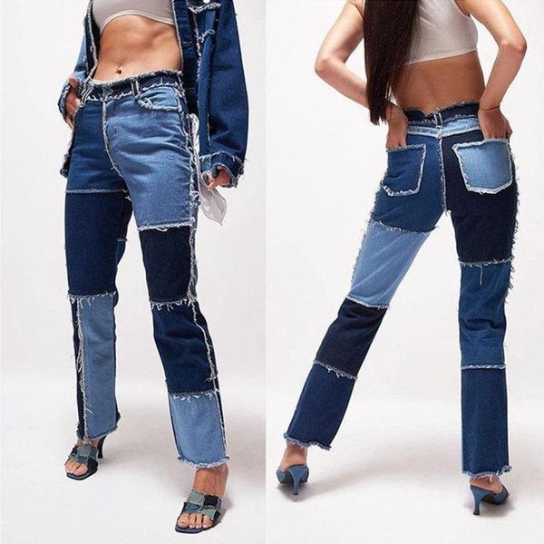 women's jeans patchwork cargo trousers jean oversize wide leg pant calças flared pants women womens, Blue
women's jeans patchwork cargo trousers jean oversize wide leg pant calças flared pants women womens, Blue