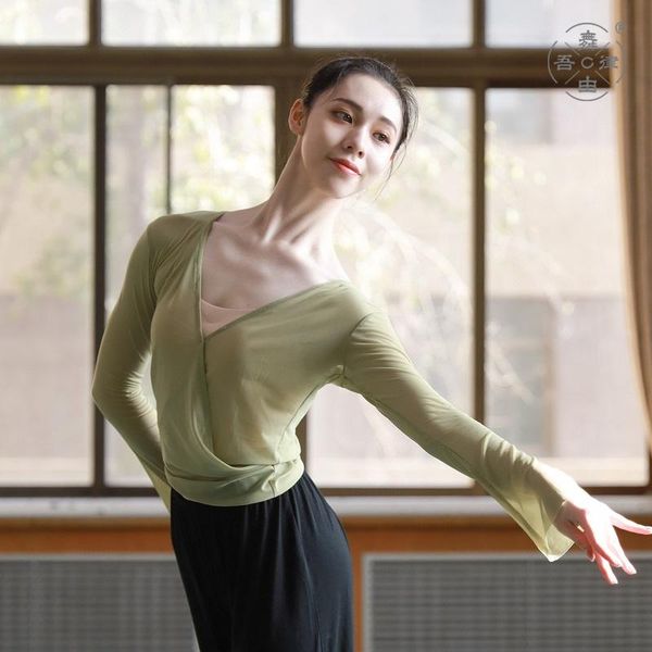stage wear dance by my law long sleeve lace-up gauze clothes modern classical nation body charm yoga performance basic training, Black;red
stage wear dance by my law long sleeve lace-up gauze clothes modern classical nation body charm yoga performance basic training, Black;red