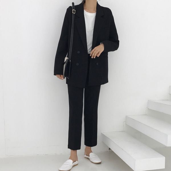 women's two piece pants spring vintage double breasted suit light green notched blazer jacket & high waist office wear suits 1qh3, White
women's two piece pants spring vintage double breasted suit light green notched blazer jacket & high waist office wear suits 1qh3, White