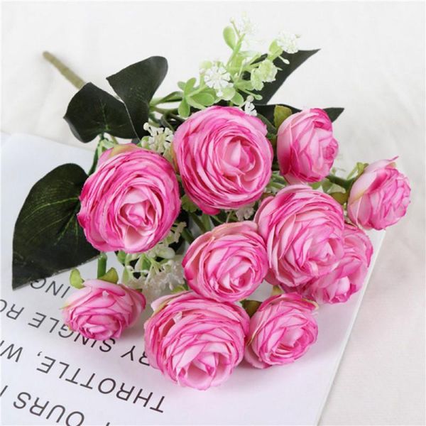 decorative flowers & wreaths silk diy camellia artificial rose 15 heads small bride bouquet christmas party fake wedding home decoration
decorative flowers & wreaths silk diy camellia artificial rose 15 heads small bride bouquet christmas party fake wedding home decoration