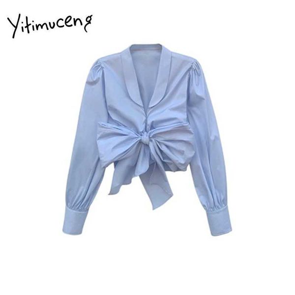 yitimuceng pleated women blouses blue office lady long puff sleeve shirt solid bow clothing turn-down collar elegant fashion 210601, White
yitimuceng pleated women blouses blue office lady long puff sleeve shirt solid bow clothing turn-down collar elegant fashion 210601, White