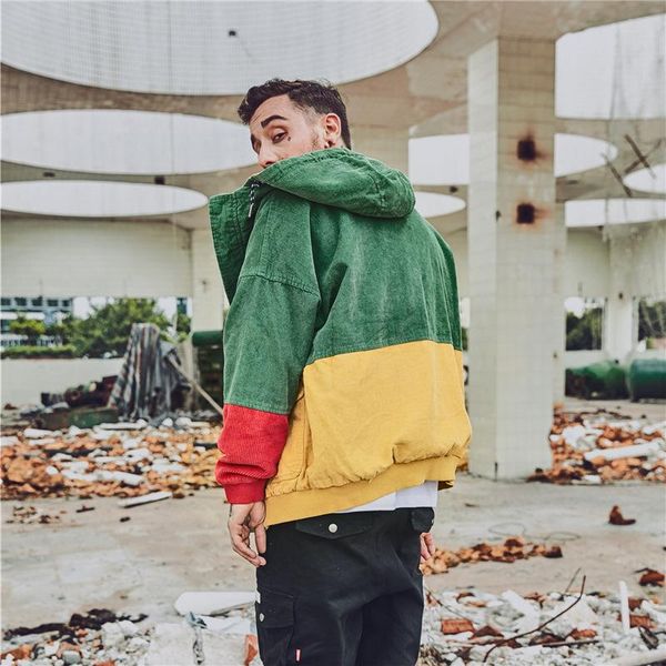 color block patchwork corduroy hooded fashion jackets men hip hop hoodies comfortable coats male casual streetwear outerwear men's, Black;brown
color block patchwork corduroy hooded fashion jackets men hip hop hoodies comfortable coats male casual streetwear outerwear men's, Black;brown