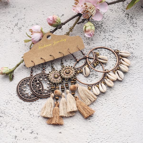 3pair/lot retro ethnic boho drop earrings sets for women wedding bridal anniversary christmas jewelry accessories gift, Silver
3pair/lot retro ethnic boho drop earrings sets for women wedding bridal anniversary christmas jewelry accessories gift, Silver