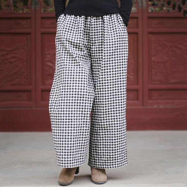 women's pants & capris arrival female retro style with cashmere winter warm wide-legged trousers ladies checkerboard straight pantalone, Black;white
women's pants & capris arrival female retro style with cashmere winter warm wide-legged trousers ladies checkerboard straight pantalone, Black;white