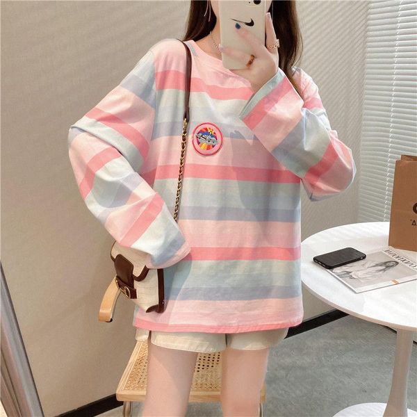 strip simple tees teenage oversized t shirt long sleeve summer women casual o-neck embroidery pullover clothes l xl xxl women's t-sh, White
strip simple tees teenage oversized t shirt long sleeve summer women casual o-neck embroidery pullover clothes l xl xxl women's t-sh, White