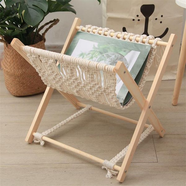hooks & rails woven cotton rope macrame storage rack deskbookshelf bohemia style magazine holder for books spapers
hooks & rails woven cotton rope macrame storage rack deskbookshelf bohemia style magazine holder for books spapers