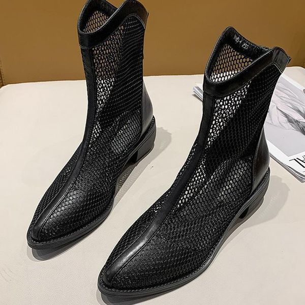 mesh short boots women's single spring and summer net red thin hollow fashion, Black
mesh short boots women's single spring and summer net red thin hollow fashion, Black