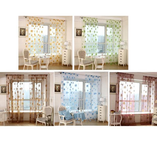 curtain & drapes sunflower sheer voile window curtains semi tulle drape panel for kitchen bedroom living room(slot 2x1 meter)
curtain & drapes sunflower sheer voile window curtains semi tulle drape panel for kitchen bedroom living room(slot 2x1 meter)