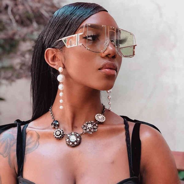 oversized women men 2021 luxury brand designer steampunk sunglasses metal rivet square eyeglasses mirror shades uv400, Silver
oversized women men 2021 luxury brand designer steampunk sunglasses metal rivet square eyeglasses mirror shades uv400, Silver