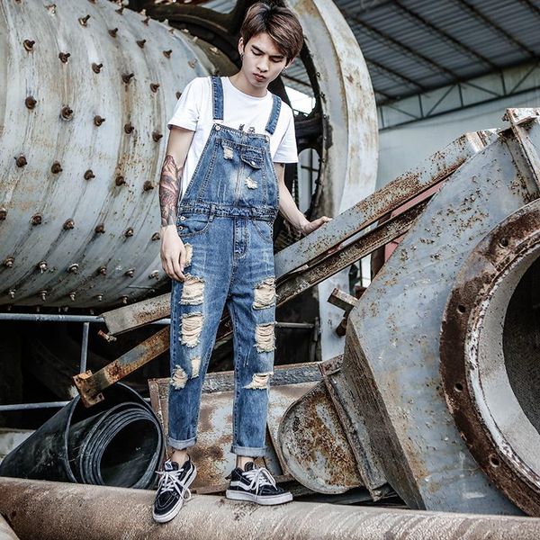 summer one-piece denim overalls men's hole sling jeans feet nine pants more size s-4xl 5xl 6xl, Blue
summer one-piece denim overalls men's hole sling jeans feet nine pants more size s-4xl 5xl 6xl, Blue
