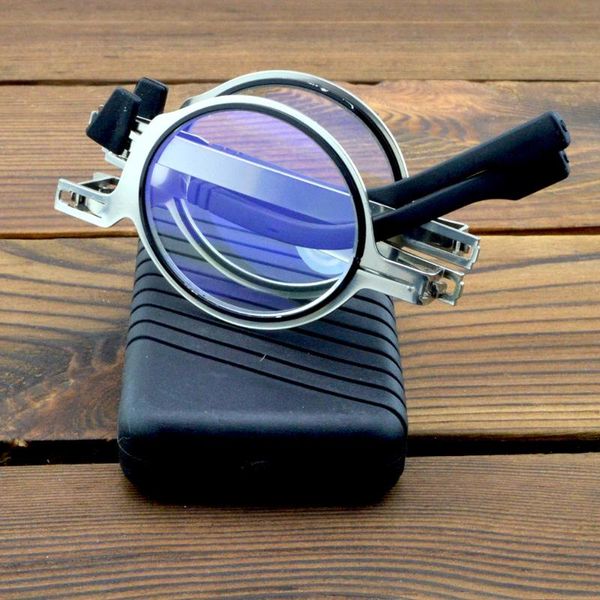 sunglasses screwless foldable portable spectacles nose pads antislip temple 12-layer coated lens round reading glasses +0.75 to +4, White;black
sunglasses screwless foldable portable spectacles nose pads antislip temple 12-layer coated lens round reading glasses +0.75 to +4, White;black
