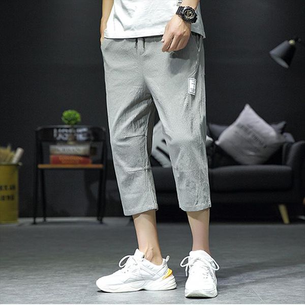 summer cotton linen capri women pant thin loose trousers elastic waist, Black
summer cotton linen capri women pant thin loose trousers elastic waist, Black