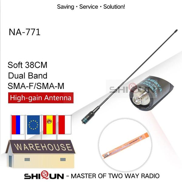 walkie talkie nagoya na-771 extend antenna dual band vhf/uhf sma-female sma-male for radio uv-5r uv-82 bf-888s h-777 rhd-771 long 38cm
walkie talkie nagoya na-771 extend antenna dual band vhf/uhf sma-female sma-male for radio uv-5r uv-82 bf-888s h-777 rhd-771 long 38cm