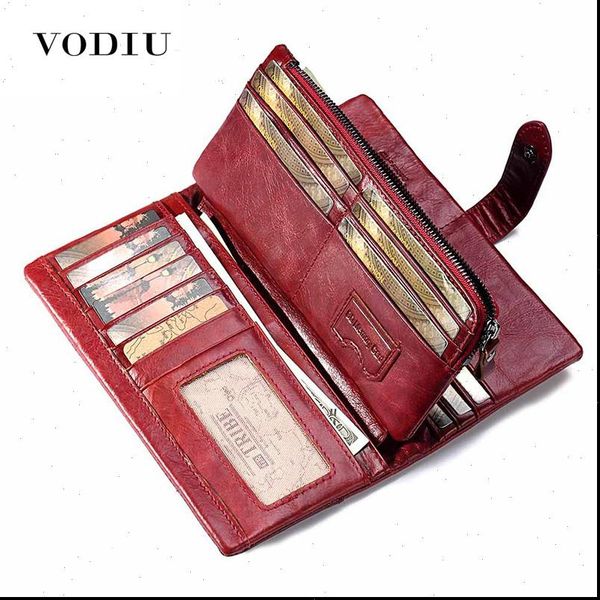 womens genuine leather wallet slim purse vintage culutch phone bag long carteras female coin women wallets, Red;black
womens genuine leather wallet slim purse vintage culutch phone bag long carteras female coin women wallets, Red;black