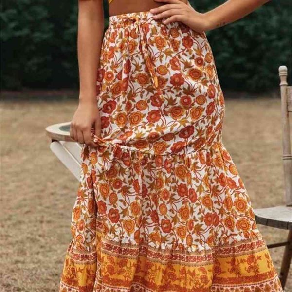 women summer floral printed midi skirts high waist elastic vintage spring holiday beach bohemian boho casual clothes long skirt, Black
women summer floral printed midi skirts high waist elastic vintage spring holiday beach bohemian boho casual clothes long skirt, Black