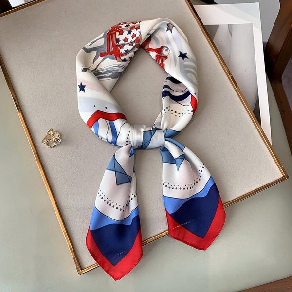 scarves design printed silk square scarf for lady neck hairband foulard female neckerchief shawls and wraps pashmina bandana, Blue;gray
scarves design printed silk square scarf for lady neck hairband foulard female neckerchief shawls and wraps pashmina bandana, Blue;gray