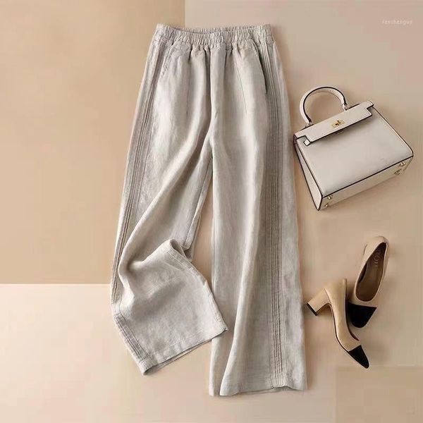 women's pants & capris 2021 summer high waist thin cotton linen wide leg loose plus size simple retro solid women casual, Black;white
women's pants & capris 2021 summer high waist thin cotton linen wide leg loose plus size simple retro solid women casual, Black;white