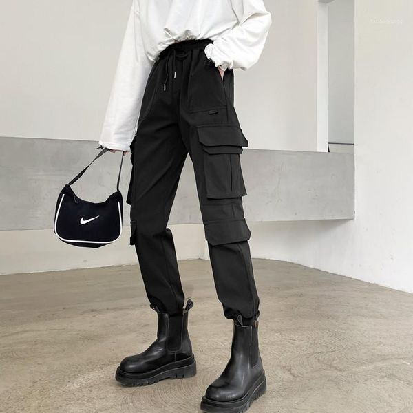 cargo trousers womens loose casual pants black tie feet bf was thin and super streetwear nine points sports fenmale women's & capris, Black;white
cargo trousers womens loose casual pants black tie feet bf was thin and super streetwear nine points sports fenmale women's & capris, Black;white