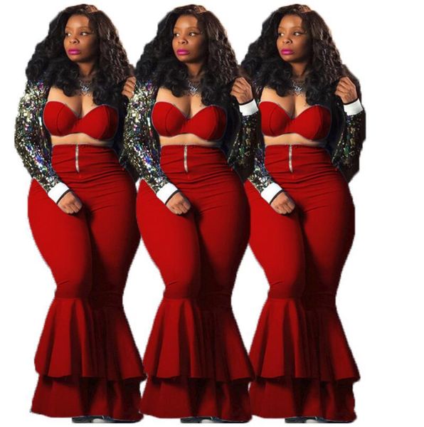 fashion spring flare pants set double ruffled women's trousers + wrapped chest two-piece xxxl, White;black
fashion spring flare pants set double ruffled women's trousers + wrapped chest two-piece xxxl, White;black