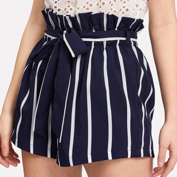 women's shorts jaycosin 2021 women retro stripe casual fit elastic waist pocket with string striped drop 07.15, White;black
women's shorts jaycosin 2021 women retro stripe casual fit elastic waist pocket with string striped drop 07.15, White;black