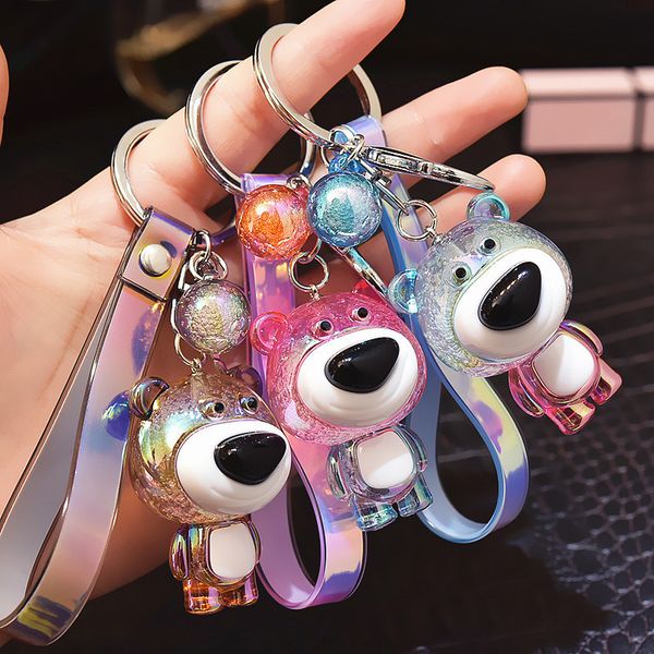 2021 fashion keychain acrylic crystal bubble magic key chain colorful bear laser leather rope doll pendant gift, Silver
2021 fashion keychain acrylic crystal bubble magic key chain colorful bear laser leather rope doll pendant gift, Silver