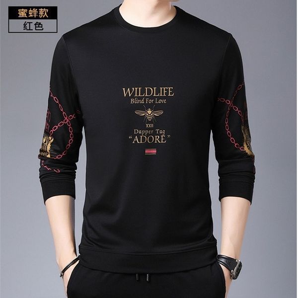 spring and autumn long sleeve t-shirt fashion round neck bottoming shirt men's bee men's casual sweater trend, Black
spring and autumn long sleeve t-shirt fashion round neck bottoming shirt men's bee men's casual sweater trend, Black