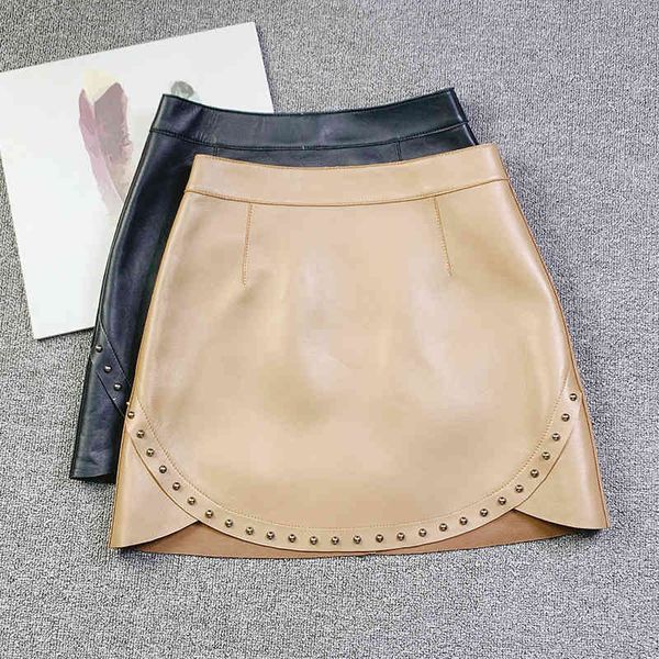 skirts spring autumn 2021 chic female leather genuine rivet high-rise mini skirt b818, Black
skirts spring autumn 2021 chic female leather genuine rivet high-rise mini skirt b818, Black