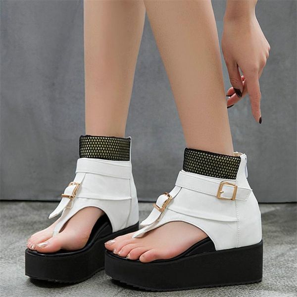 punk flip flops creepers women wedges high heel gladiator sandals female open toe summer party platform pumps shoes casual, Black
punk flip flops creepers women wedges high heel gladiator sandals female open toe summer party platform pumps shoes casual, Black