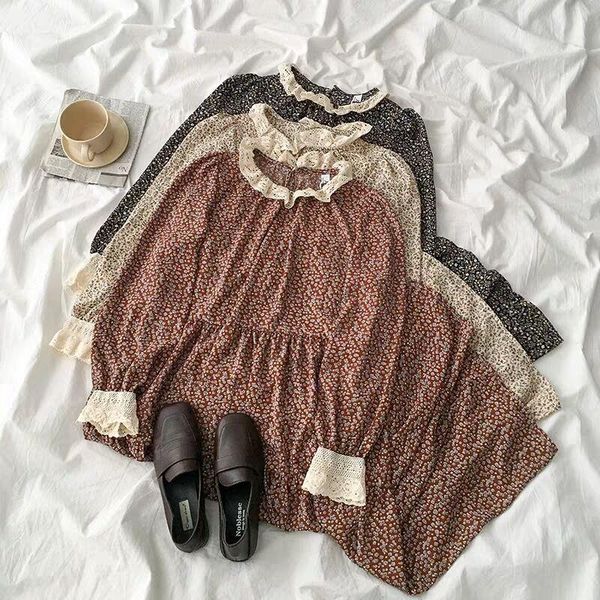 casual dresses spring autumn 2021 o-neck floral chiffon women dress flare sleeve a-line femme printed female mid-length vestidos, Black;gray
casual dresses spring autumn 2021 o-neck floral chiffon women dress flare sleeve a-line femme printed female mid-length vestidos, Black;gray