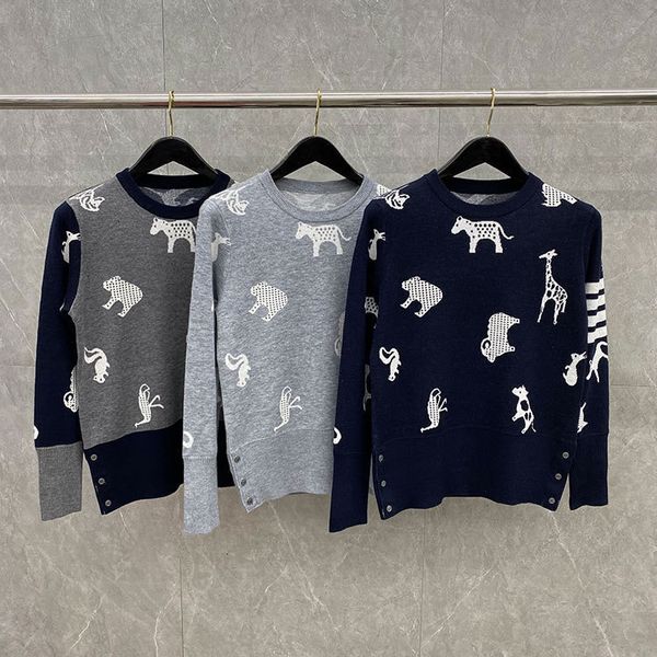 tees fashion tb thom brand sweaters women slim o-neck pullovers clothing striped wool animal pattern autumn winter casual coat, White
tees fashion tb thom brand sweaters women slim o-neck pullovers clothing striped wool animal pattern autumn winter casual coat, White